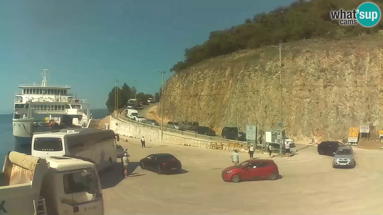 Webcam isla de Cres – puerto del transbordador Merag – Krk
