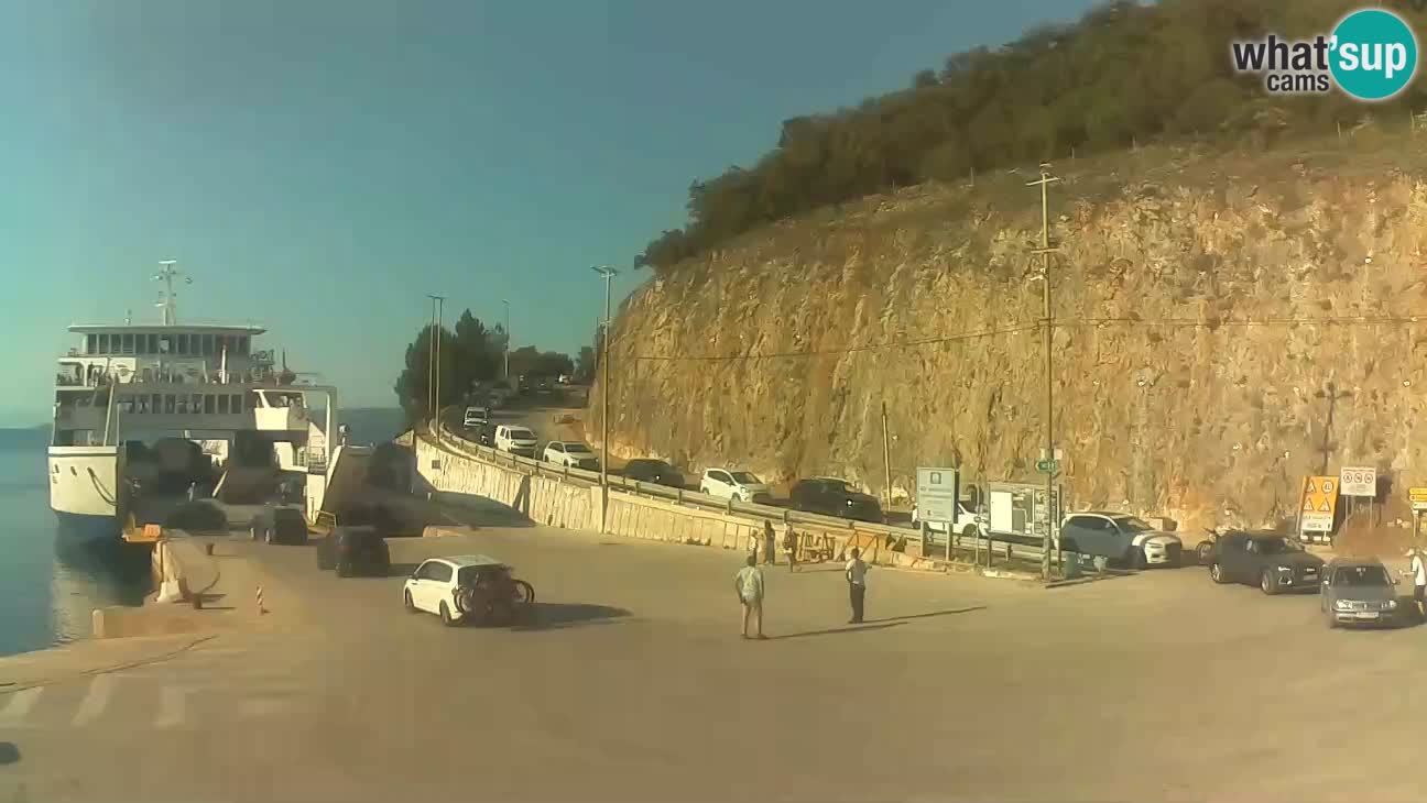 Webcam Cres – Ferry port Merag – Krk on Cres island