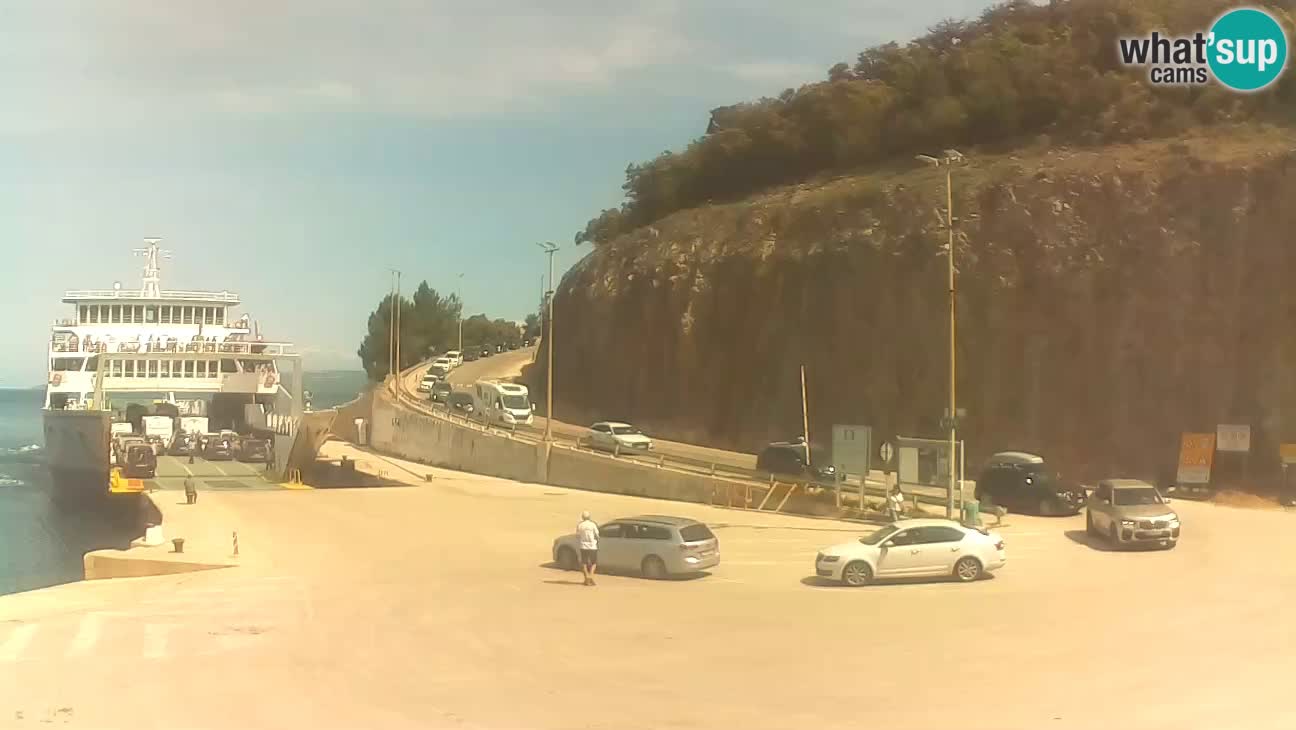 Webcam isla de Cres – puerto del transbordador Merag – Krk