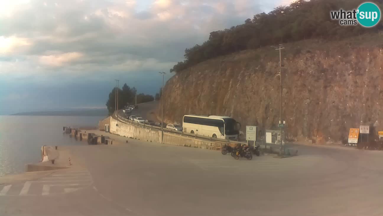 Webcam Cres – Ferry port Merag – Krk on Cres island