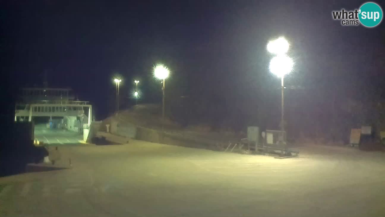 Webcam Cres – Ferry port Merag – Krk on Cres island