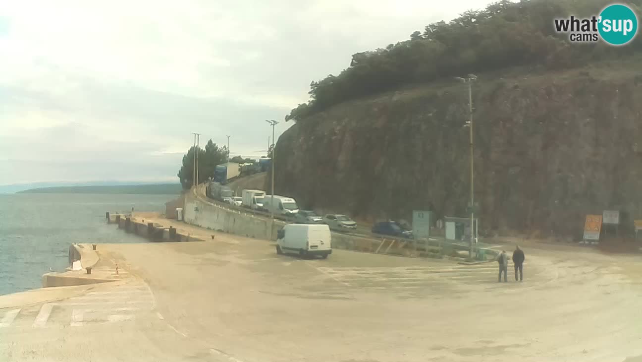 Webcam Cres – Ferry port Merag – Krk on Cres island