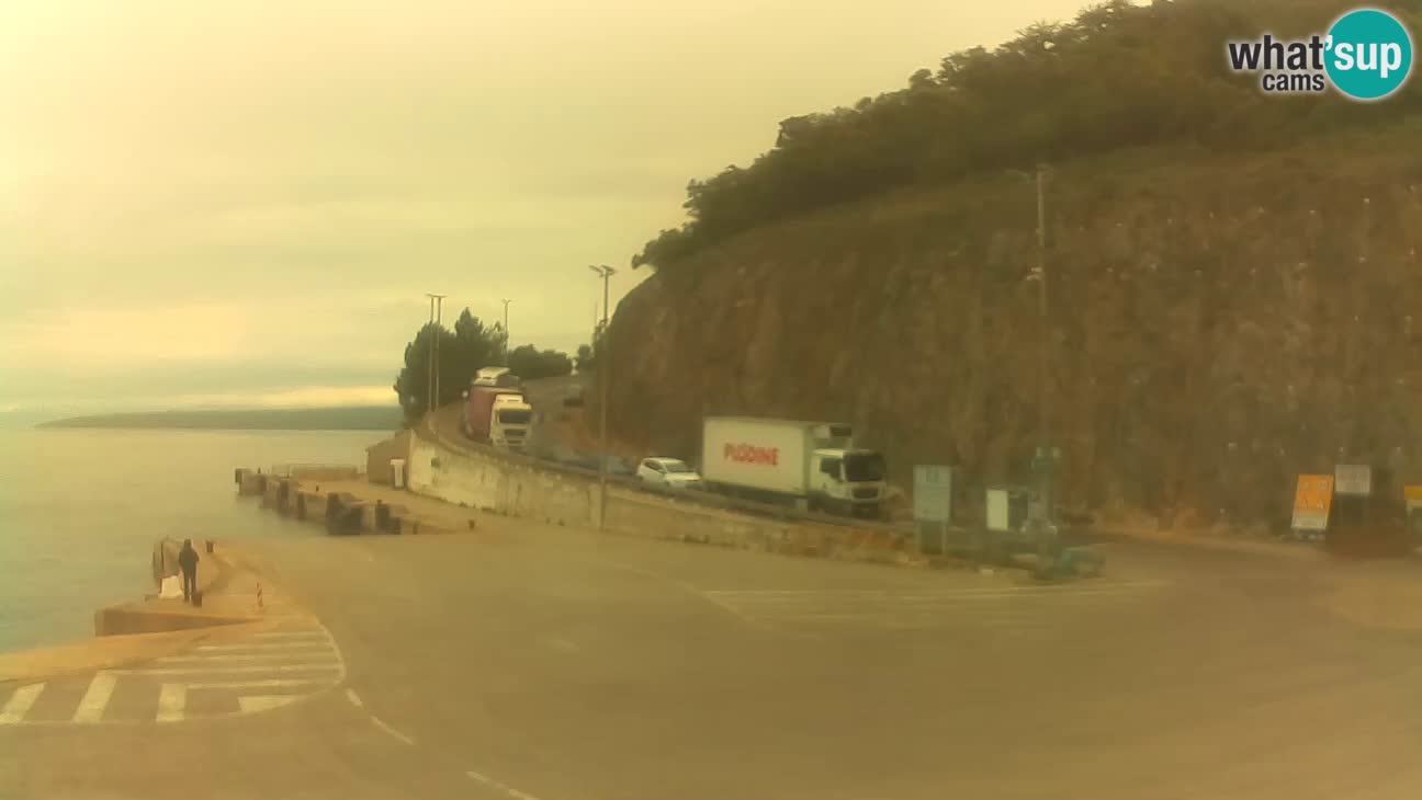 Île de Cres Webcam – port de ferry Merag – Krk