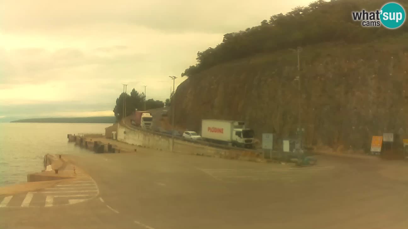 Webcam Cres – Ferry port Merag – Krk on Cres island