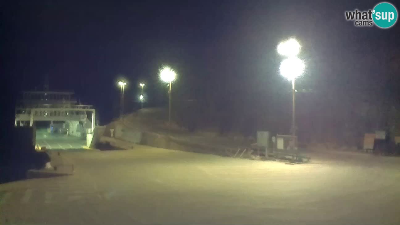 Île de Cres Webcam – port de ferry Merag – Krk