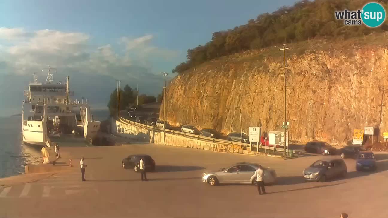 Île de Cres Webcam – port de ferry Merag – Krk