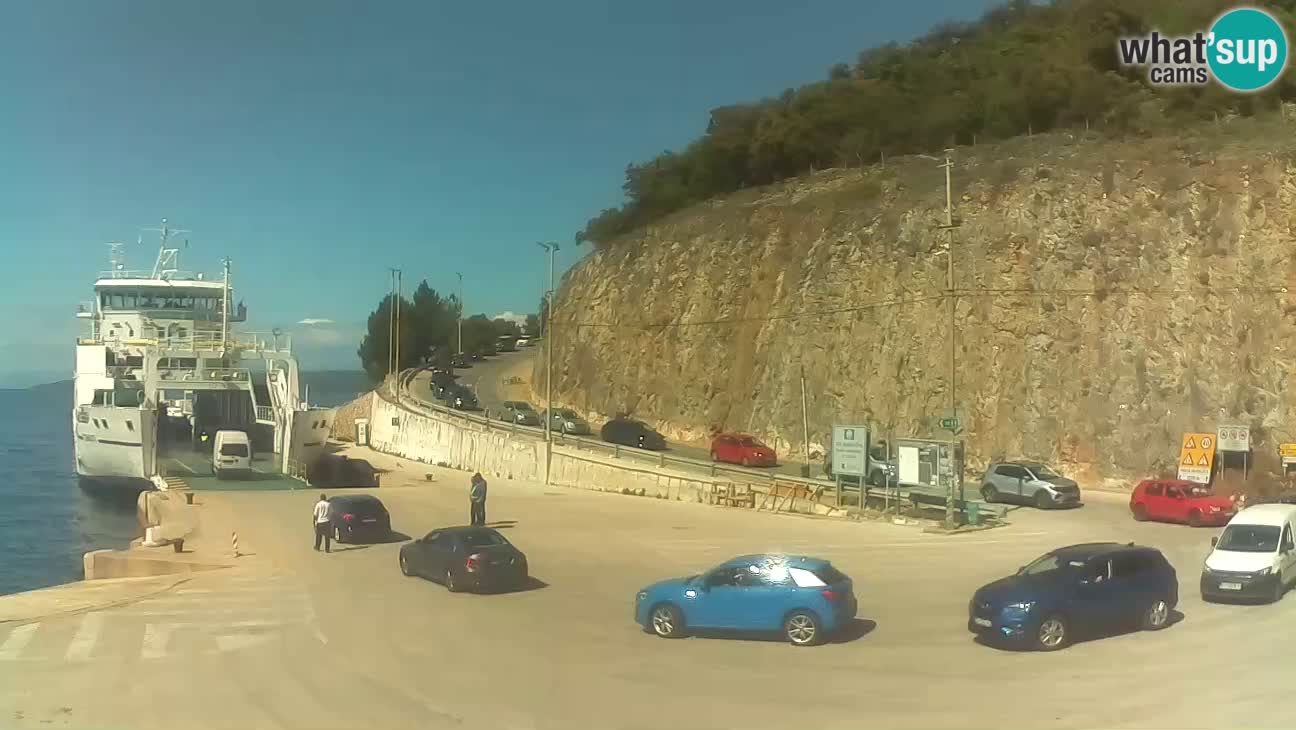 Webcam Cres – Ferry port Merag – Krk on Cres island