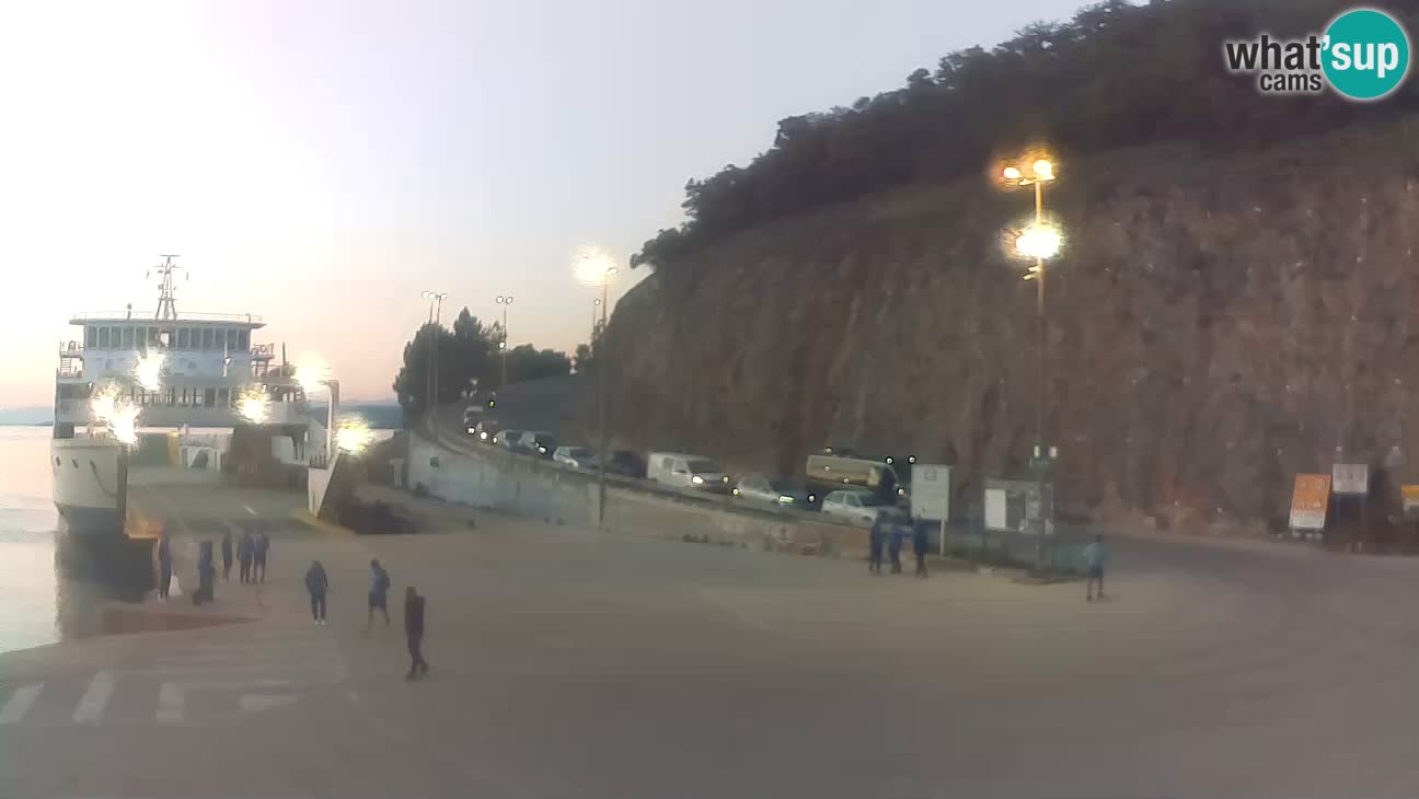 Webcam isla de Cres – puerto del transbordador Merag – Krk