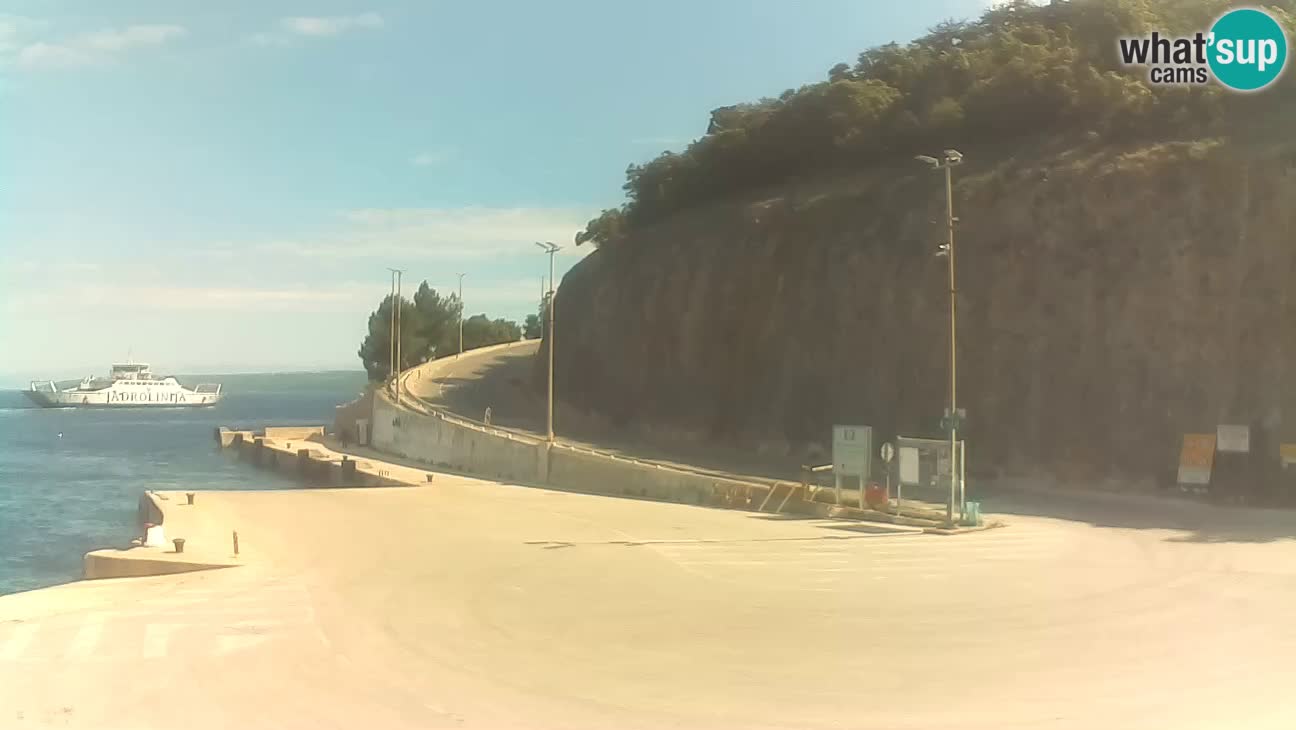 Webcam Cres – Ferry port Merag – Krk on Cres island
