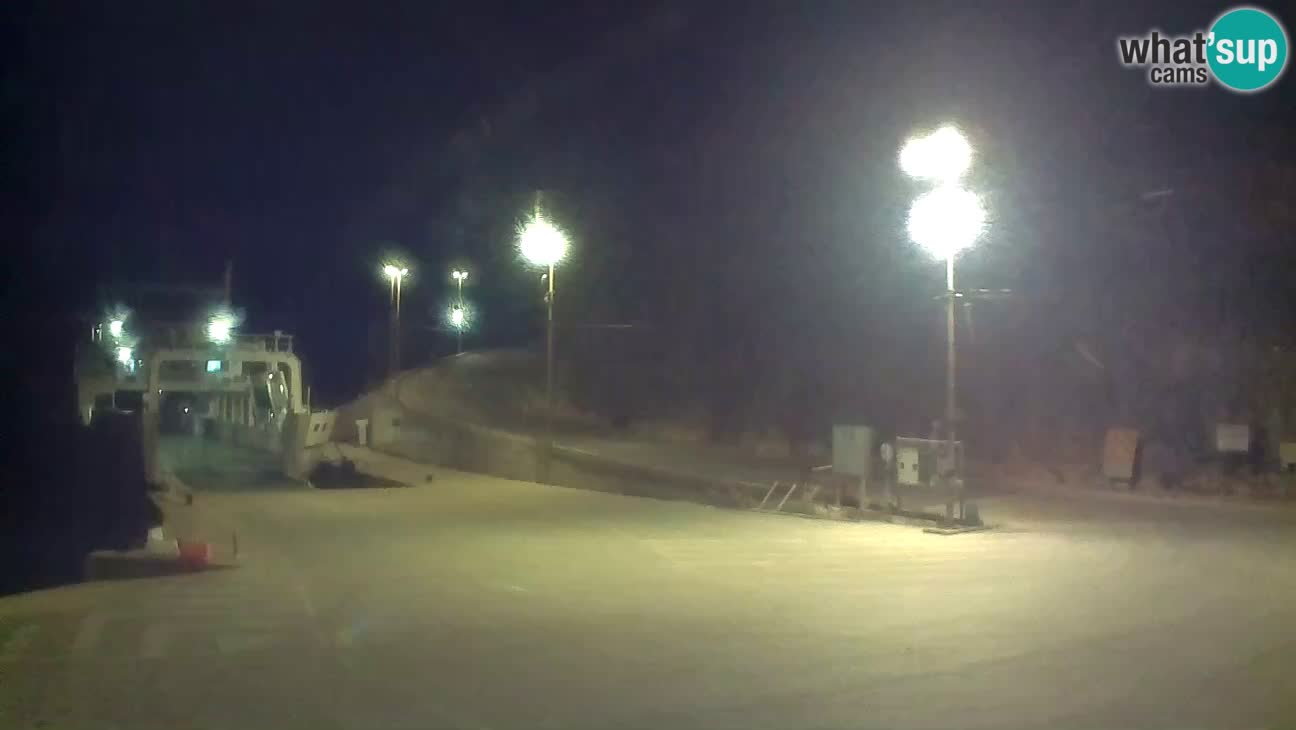 Île de Cres Webcam – port de ferry Merag – Krk