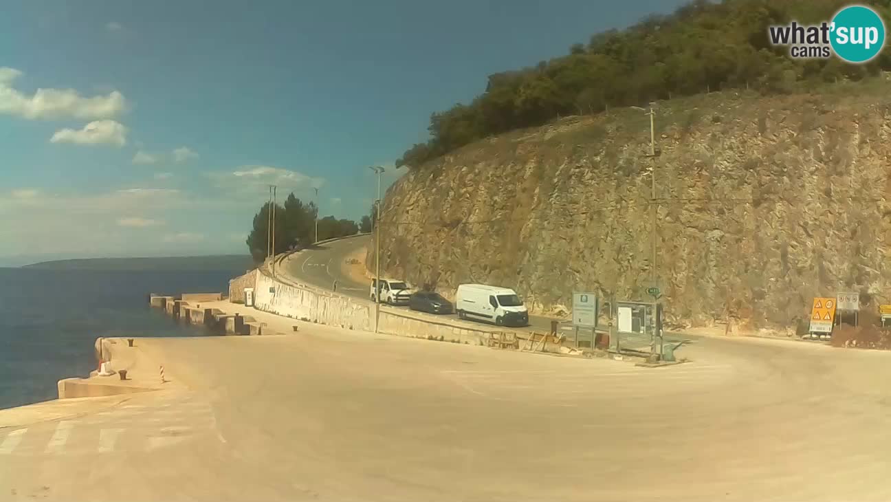 Spletna kamera Cres – Trajekno pristanišče Merag – Krk