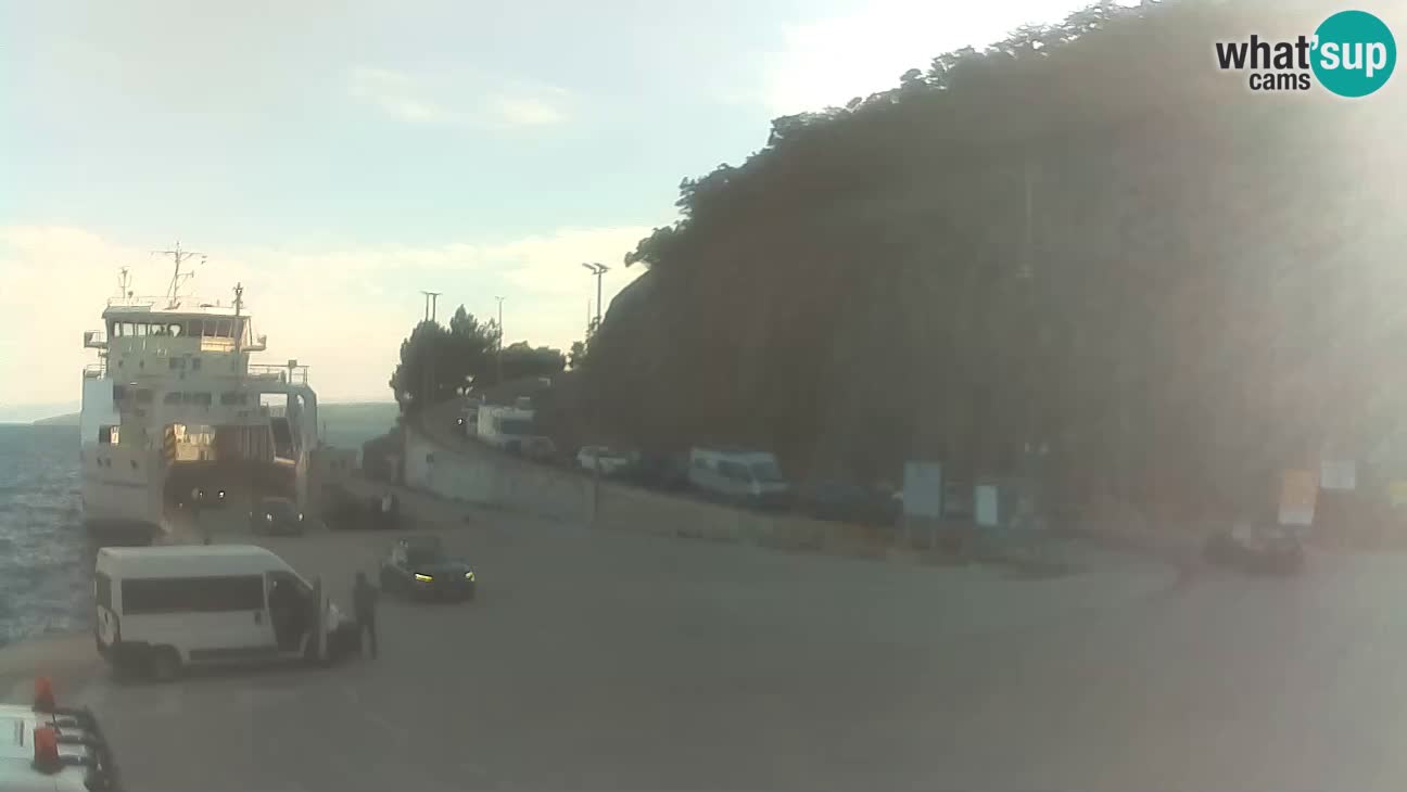 Webcam Cres – Ferry port Merag – Krk on Cres island