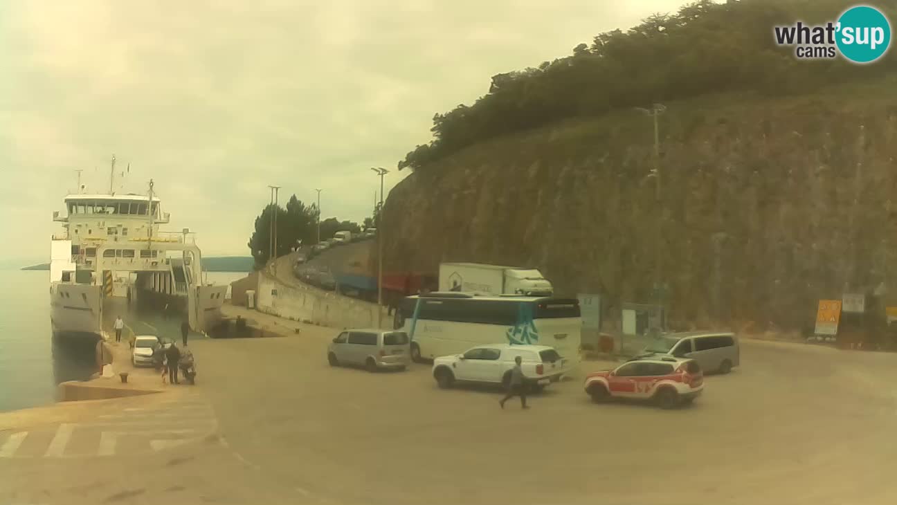 Webcam Cres – Ferry port Merag – Krk on Cres island