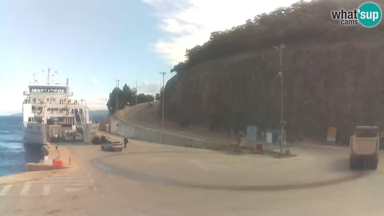 Webcam isla de Cres – puerto del transbordador Merag – Krk
