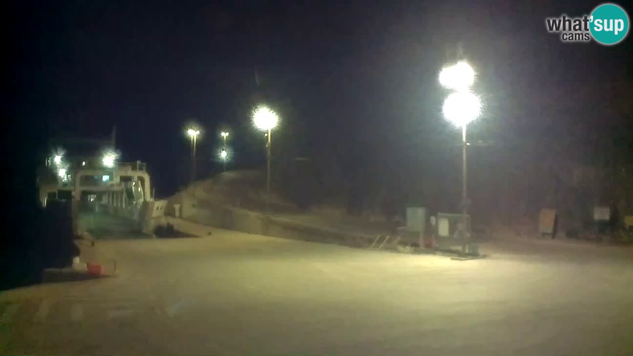 Webcam Cres – Ferry port Merag – Krk on Cres island