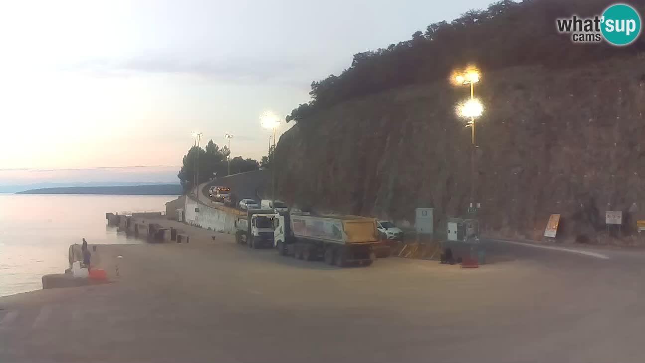 Webcam Cres – Ferry port Merag – Krk on Cres island