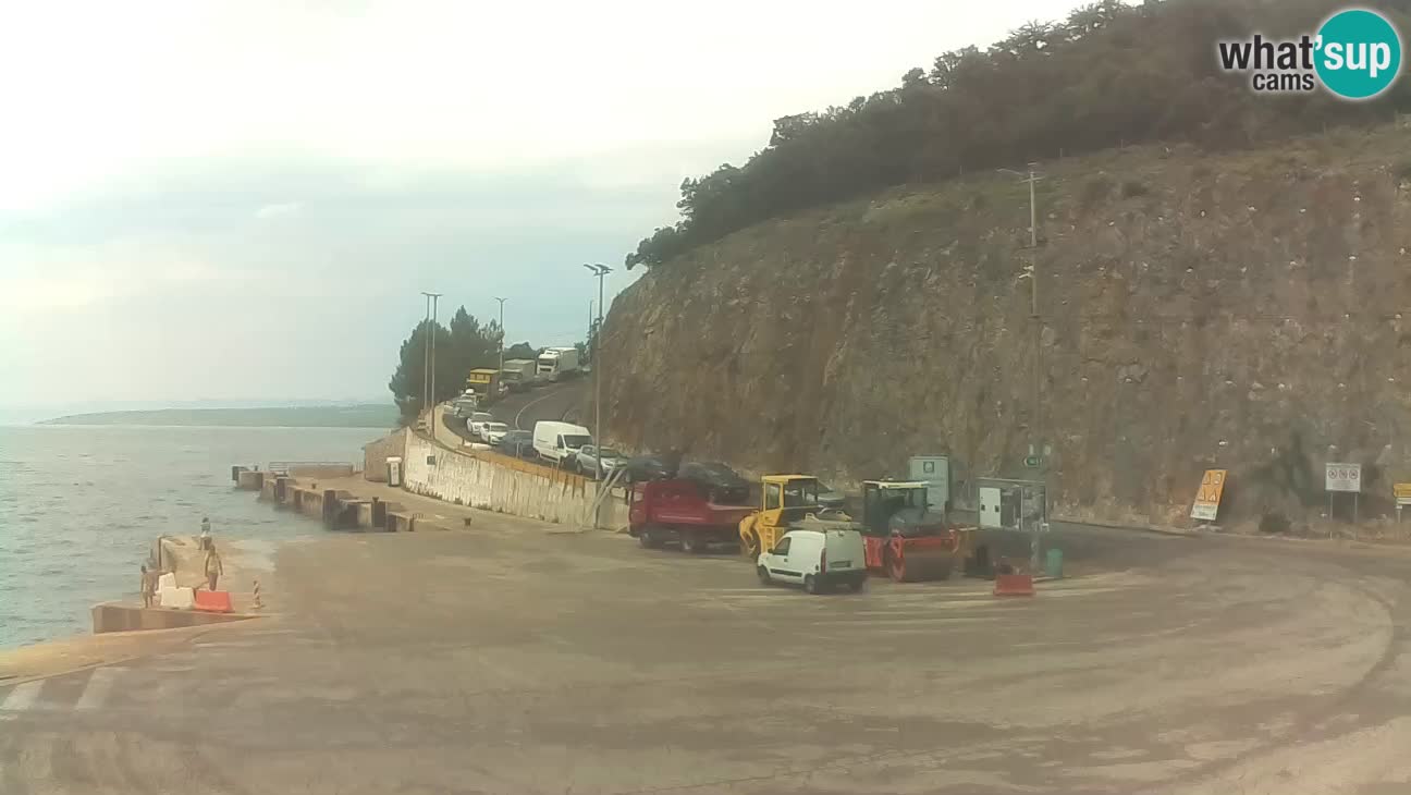 Webcam Cres – Ferry port Merag – Krk on Cres island