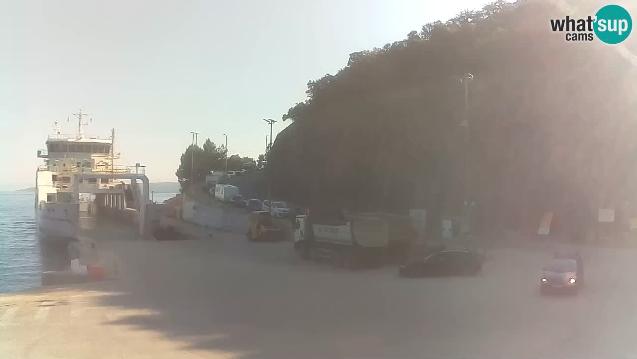 Webcam Cres – Ferry port Merag – Krk on Cres island