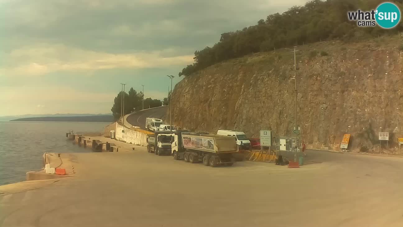 Île de Cres Webcam – port de ferry Merag – Krk