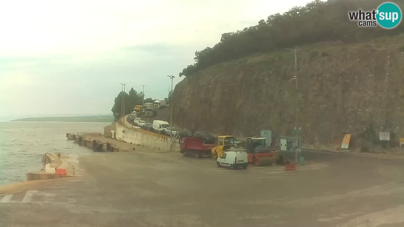 Webcam Cres – Ferry port Merag – Krk on Cres island