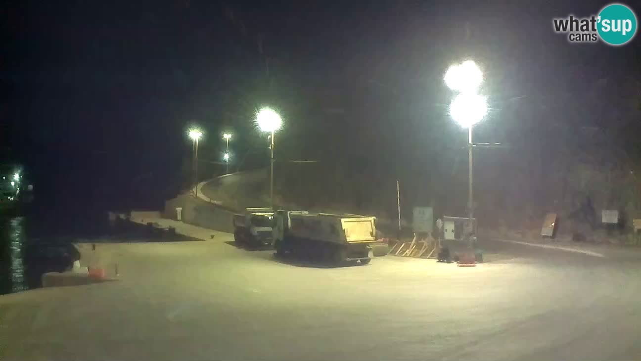 Webcam Cres – Ferry port Merag – Krk on Cres island