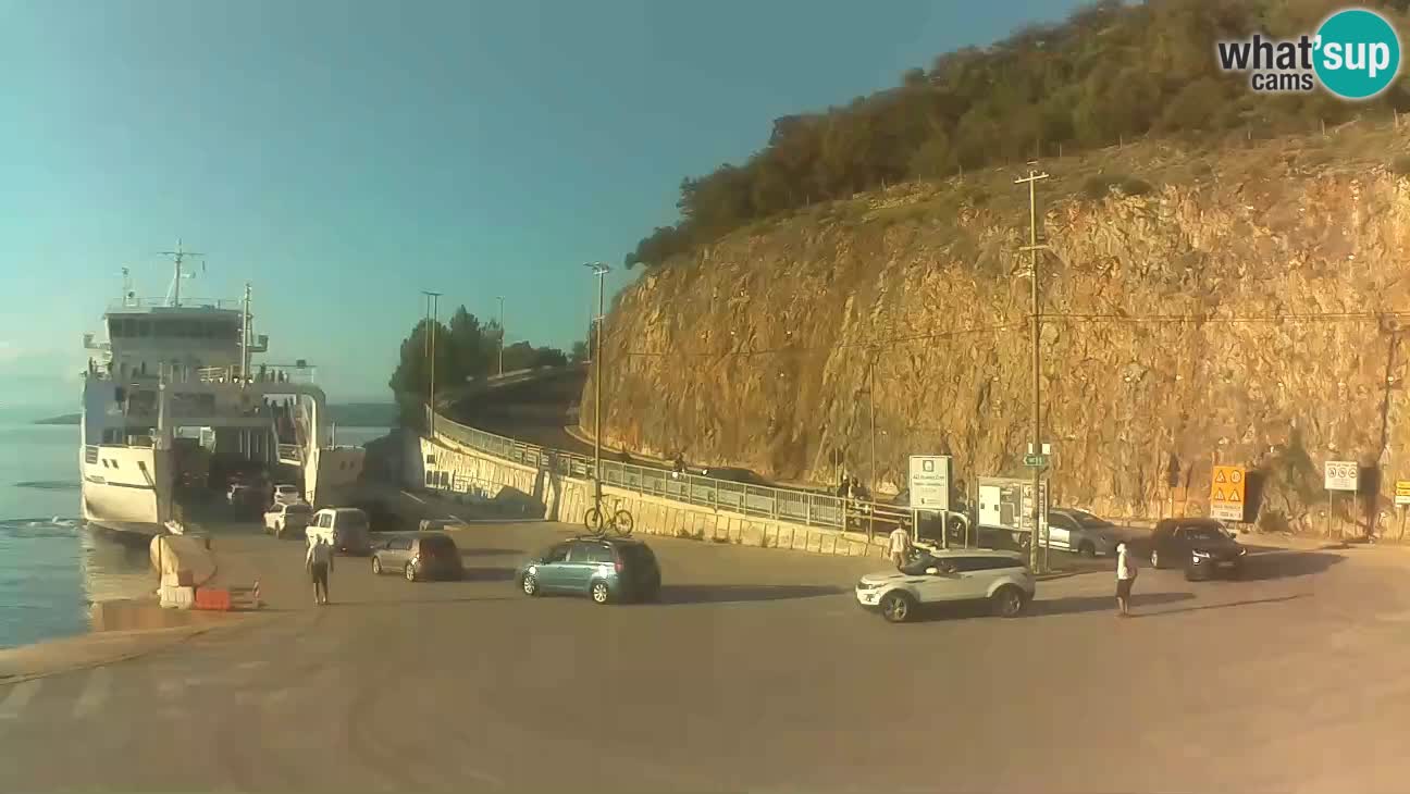 Île de Cres Webcam – port de ferry Merag – Krk