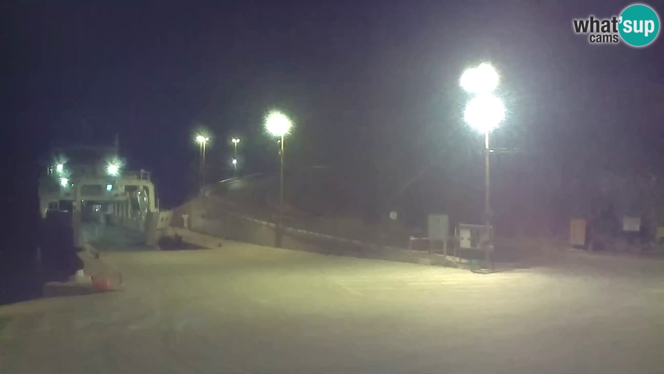 Webcam Cres – Ferry port Merag – Krk on Cres island