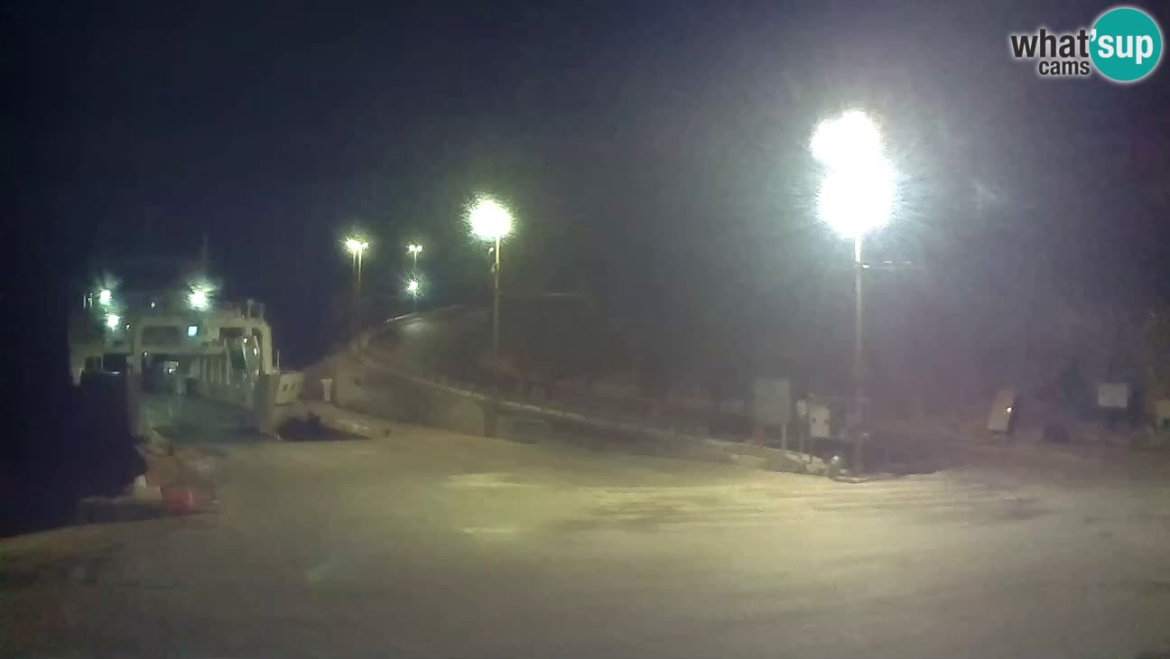 Webcam Cres – Ferry port Merag – Krk on Cres island