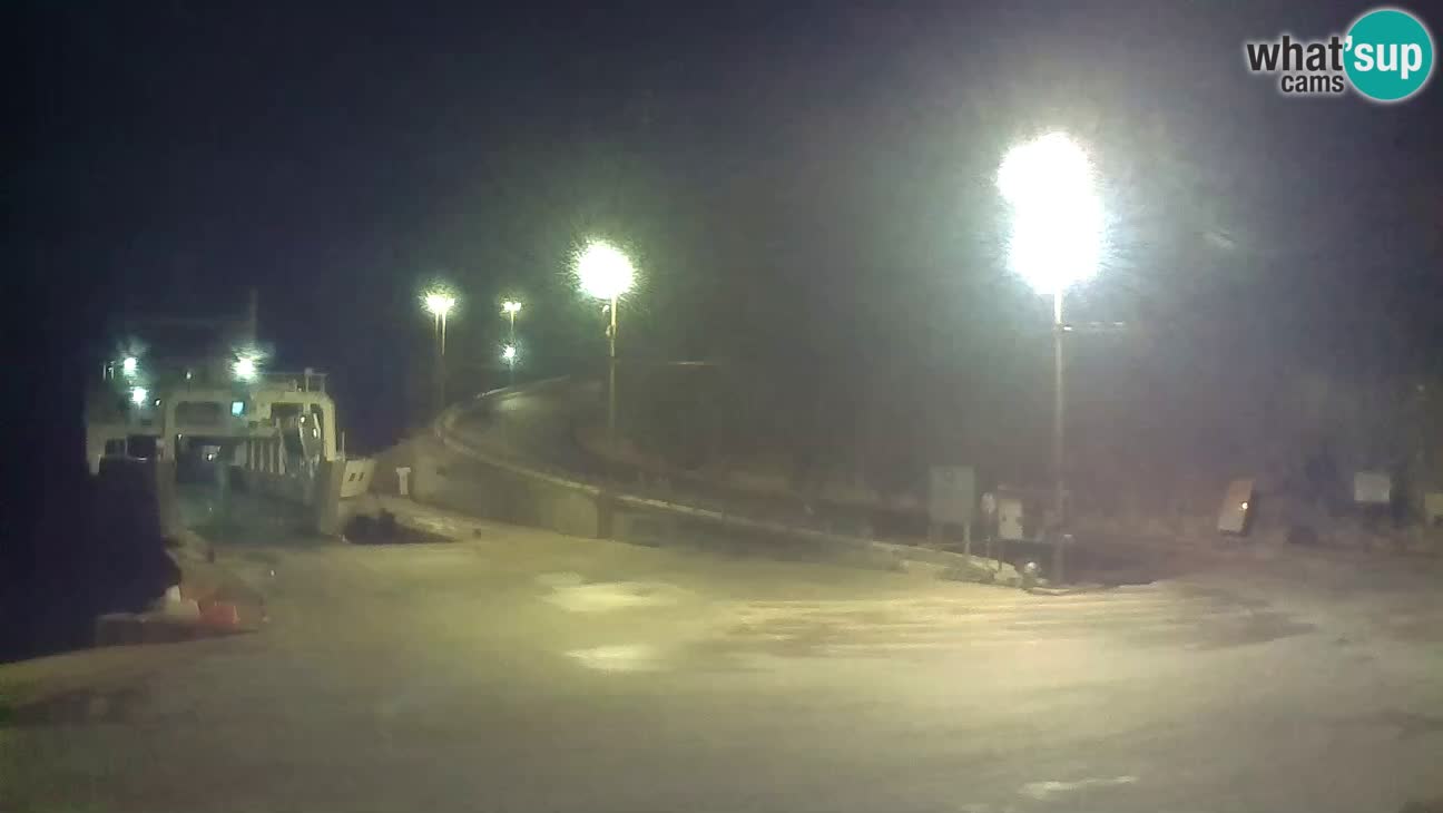 Webcam isla de Cres – puerto del transbordador Merag – Krk