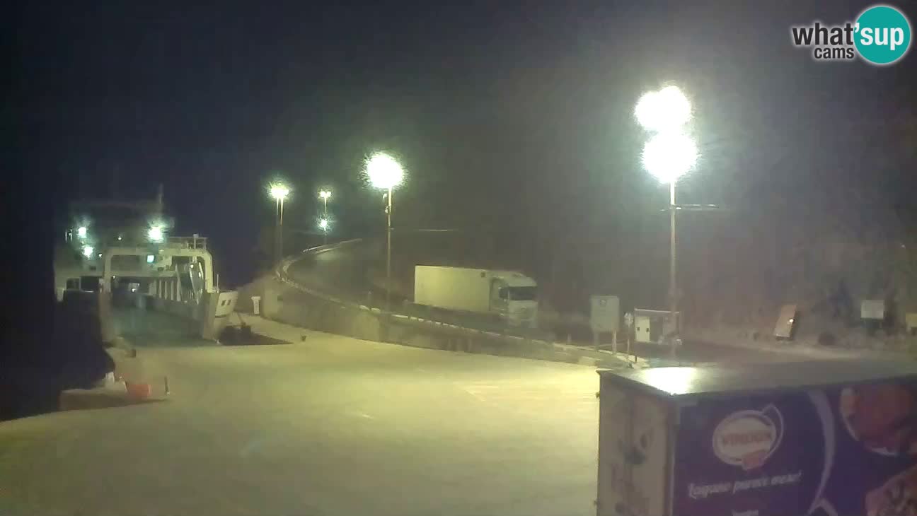 Webcam isla de Cres – puerto del transbordador Merag – Krk