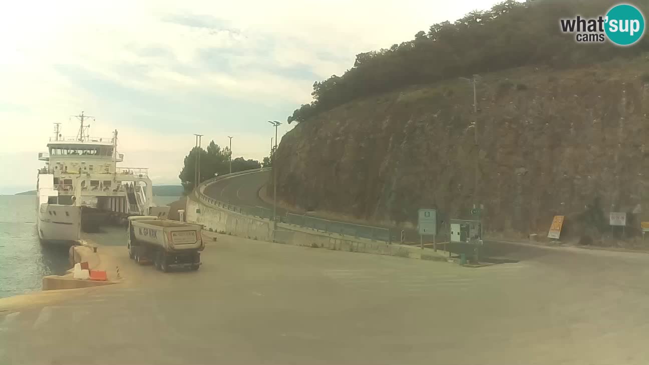 Webcam isla de Cres – puerto del transbordador Merag – Krk