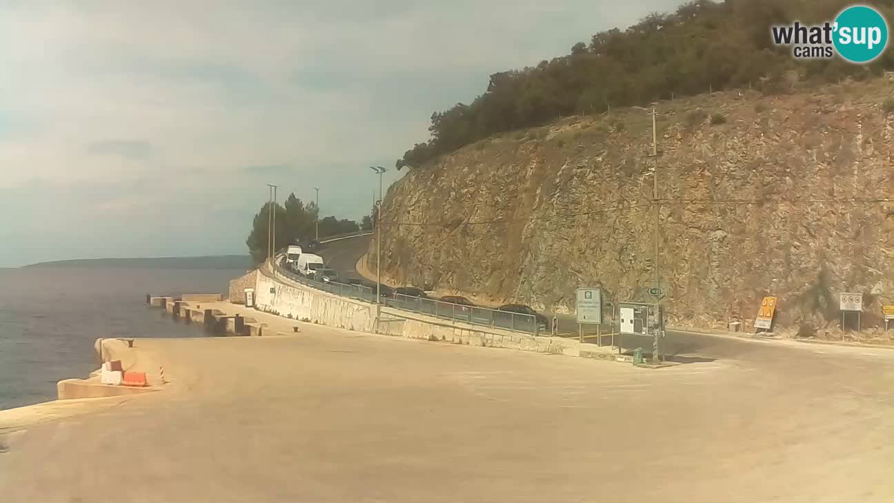 Webcam Cres – Ferry port Merag – Krk on Cres island