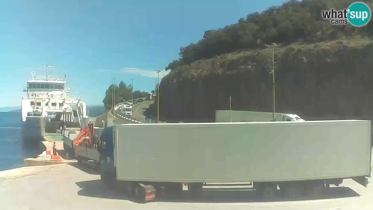 Webcam Cres – Ferry port Merag – Krk on Cres island