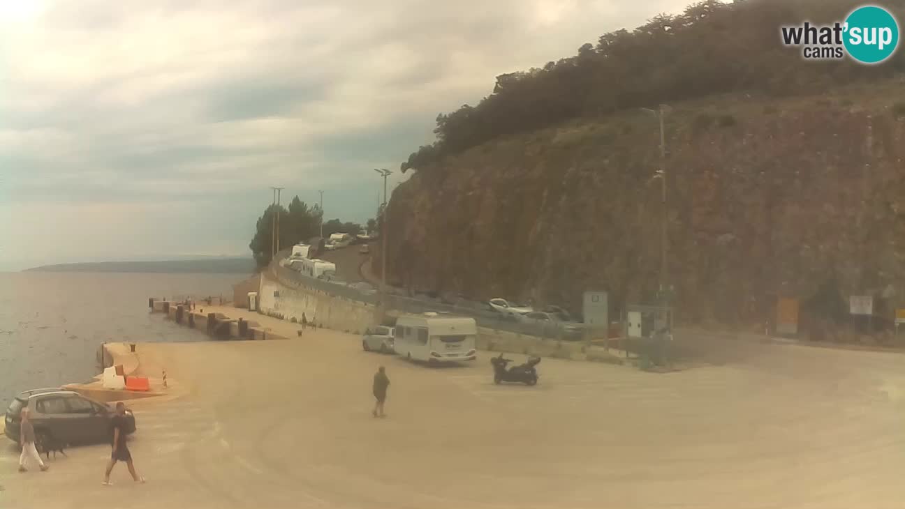 Spletna kamera Cres – Trajekno pristanišče Merag – Krk