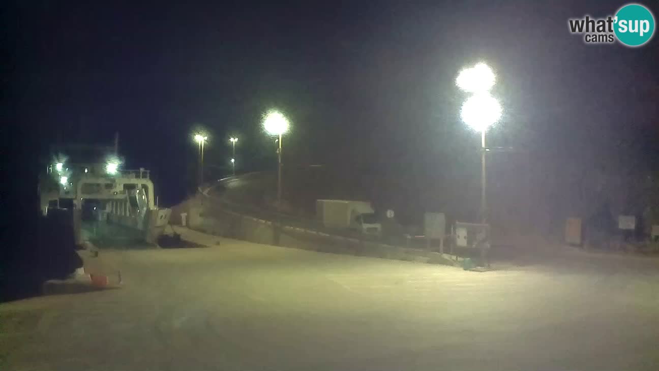 Webcam Cres – Ferry port Merag – Krk on Cres island