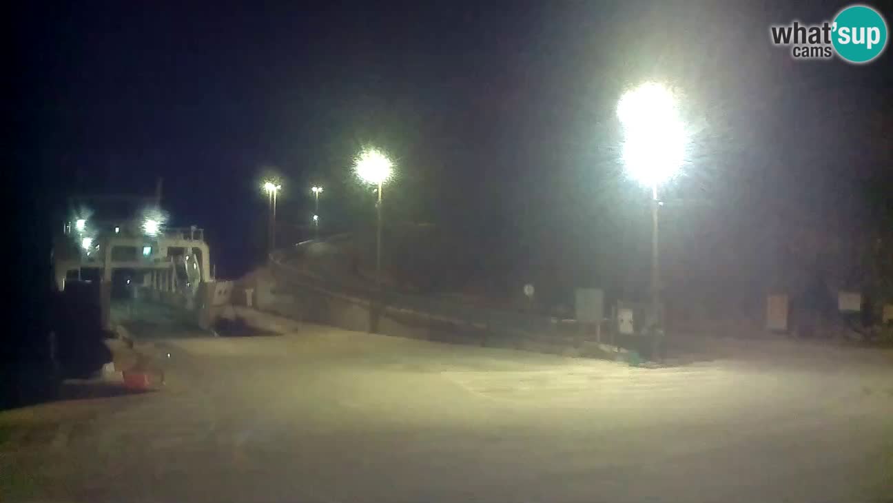 Webcam isla de Cres – puerto del transbordador Merag – Krk
