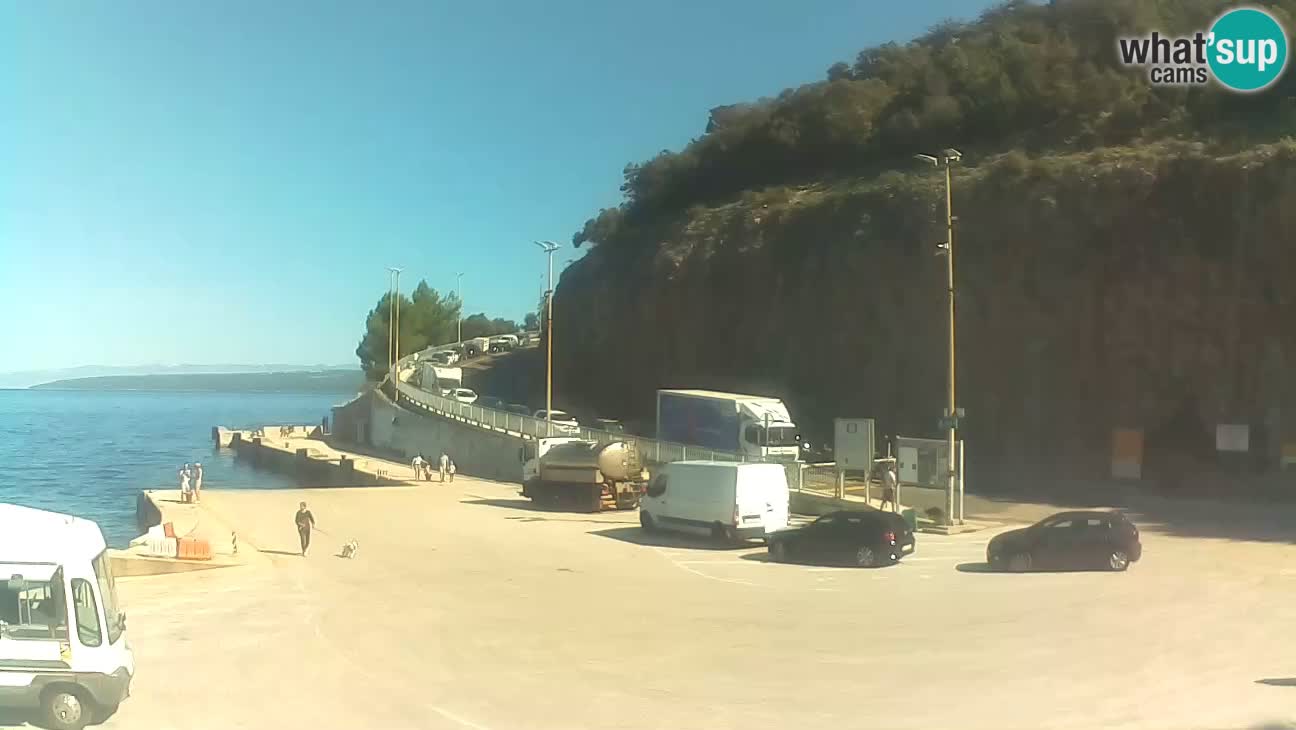 Webcam isla de Cres – puerto del transbordador Merag – Krk