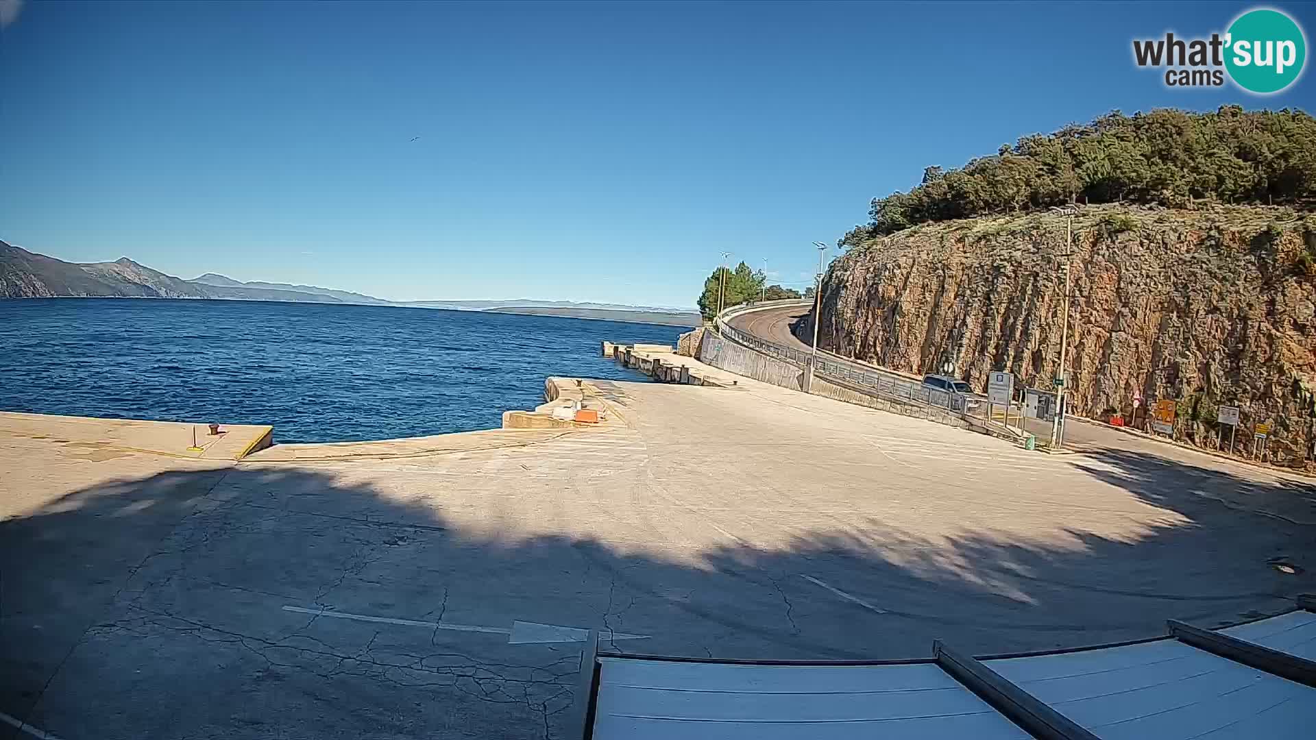 Webcam isola di Cherso – Porto traghetto Merag – Veglia