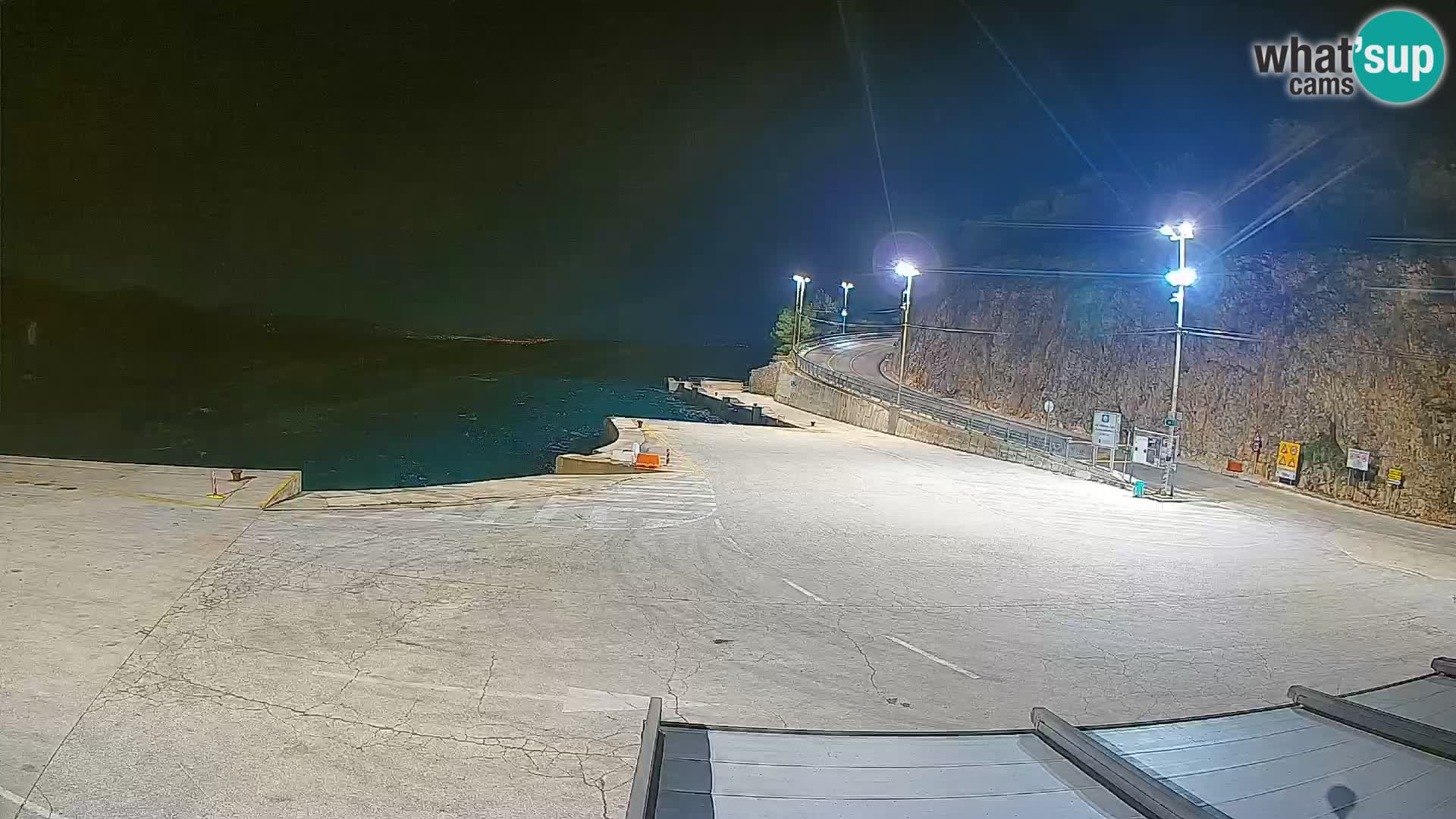 Webcam Cres – Ferry port Merag – Krk on Cres island