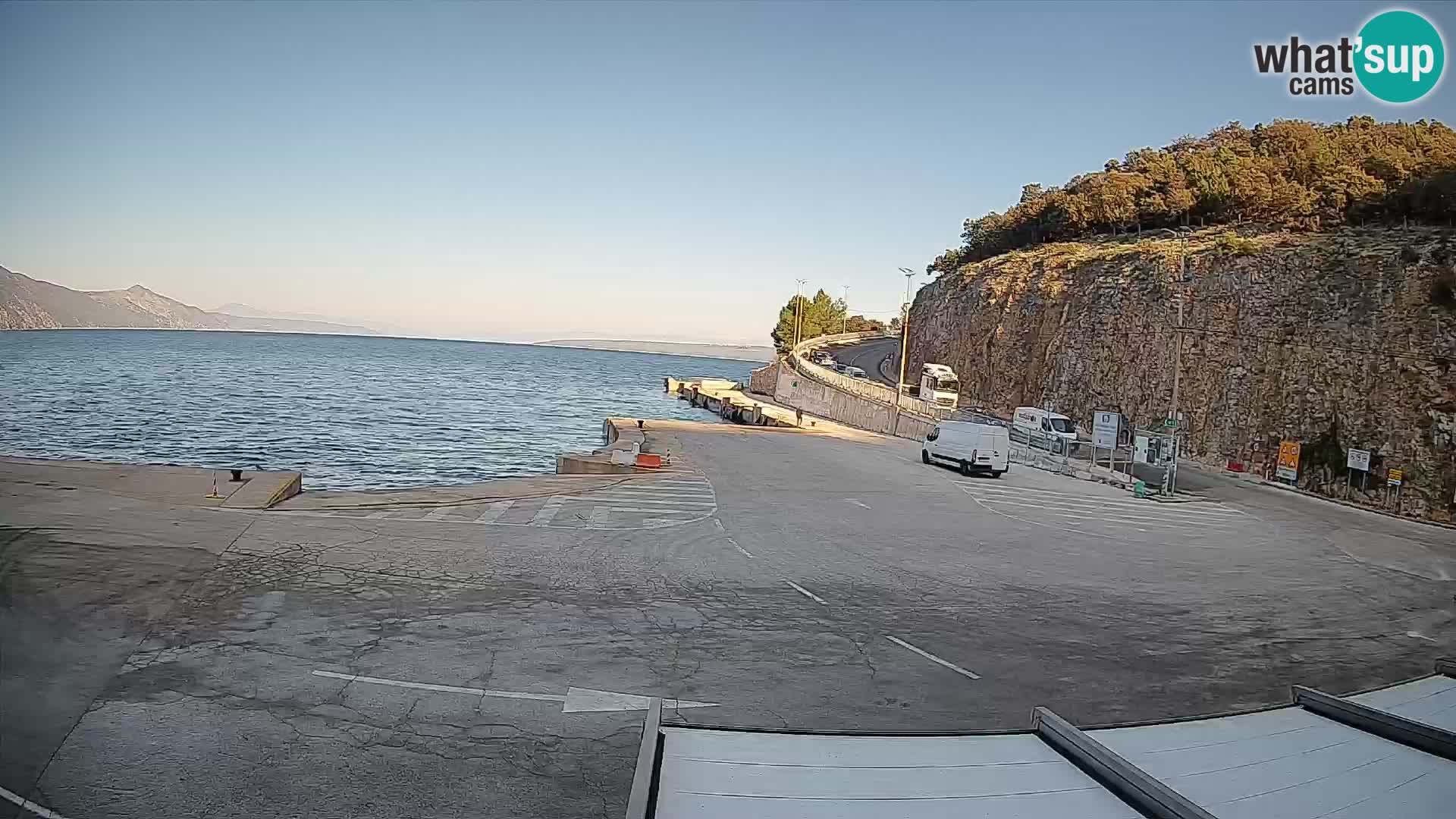 Webcam isla de Cres – puerto del transbordador Merag – Krk