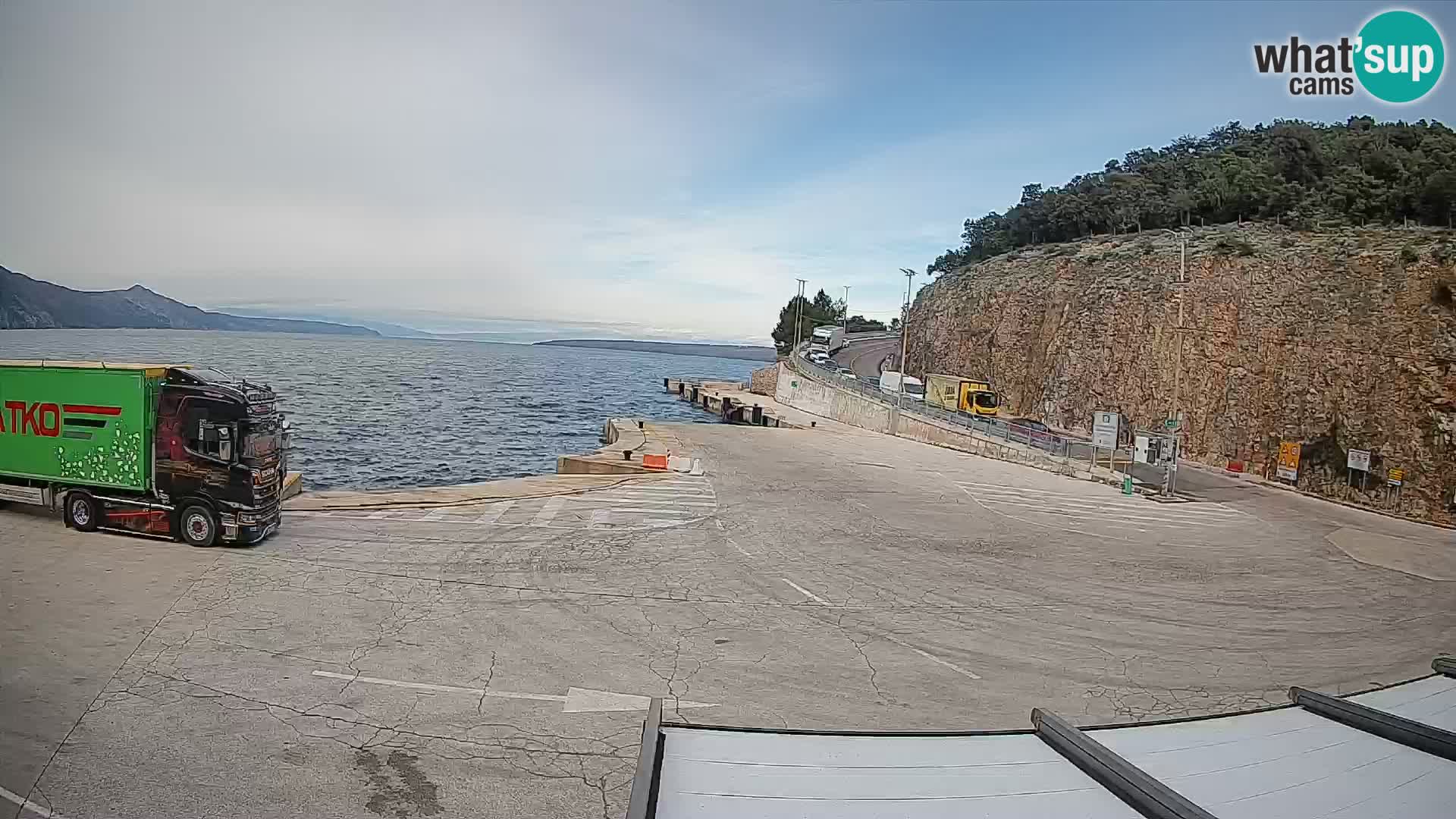 Webcam Cres – Ferry port Merag – Krk on Cres island