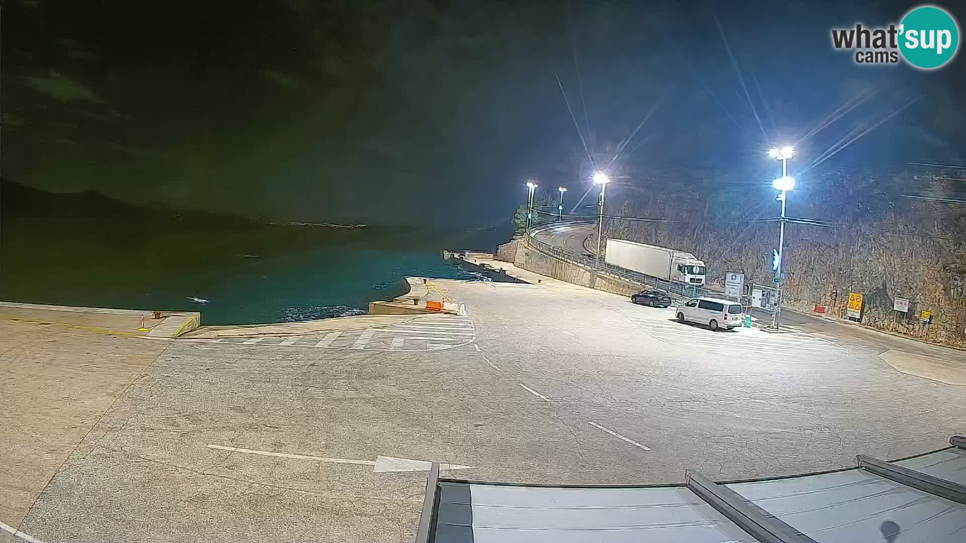 Webcam isla de Cres – puerto del transbordador Merag – Krk