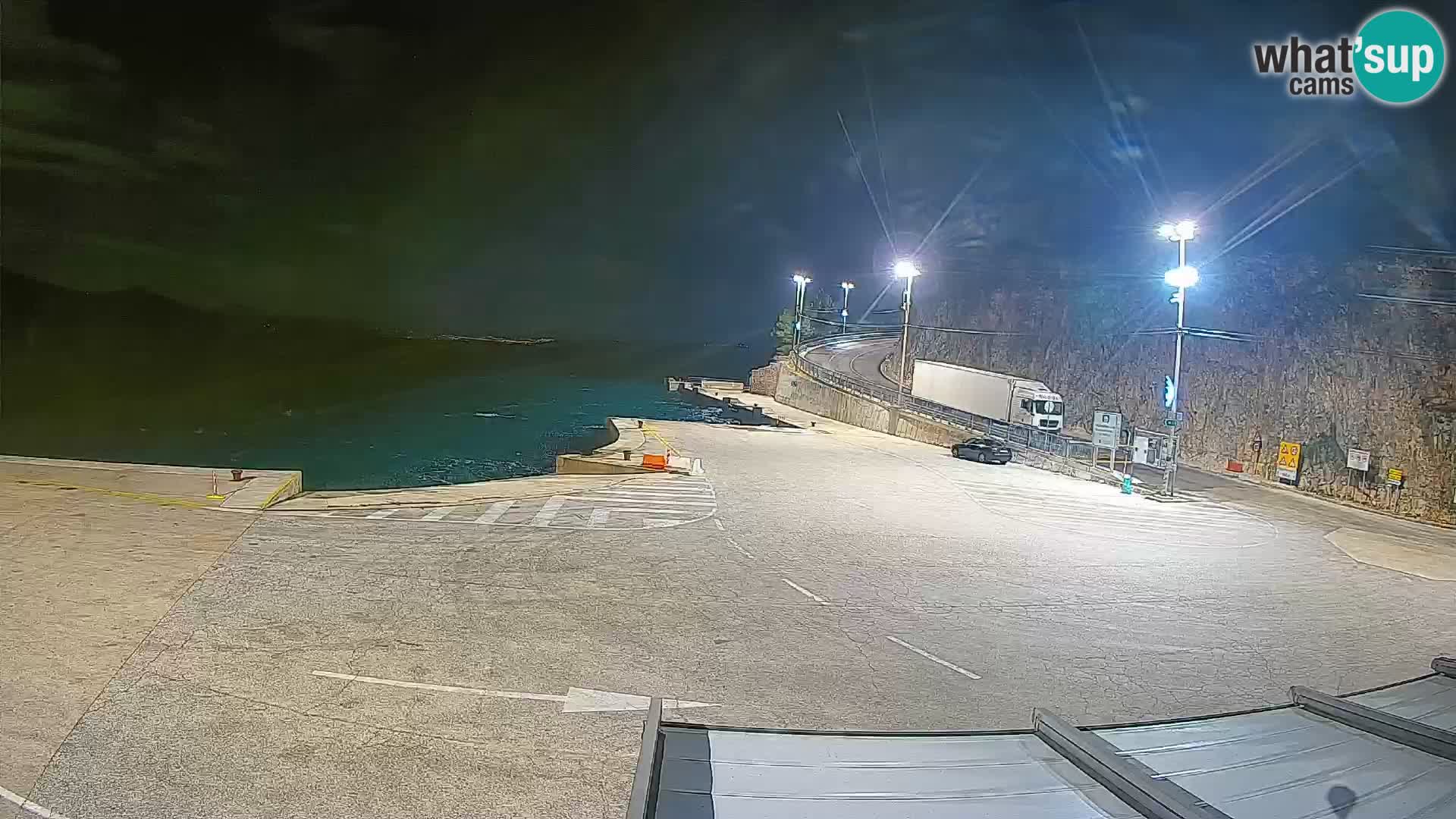 Webcam Cres – Ferry port Merag – Krk on Cres island