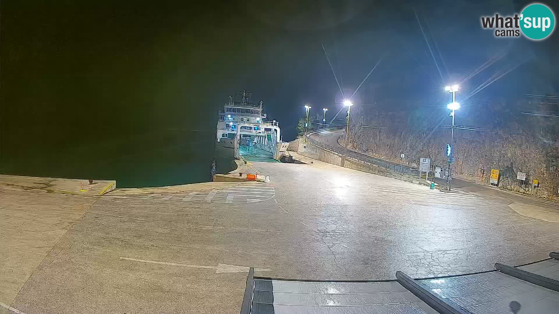 Île de Cres Webcam – port de ferry Merag – Krk