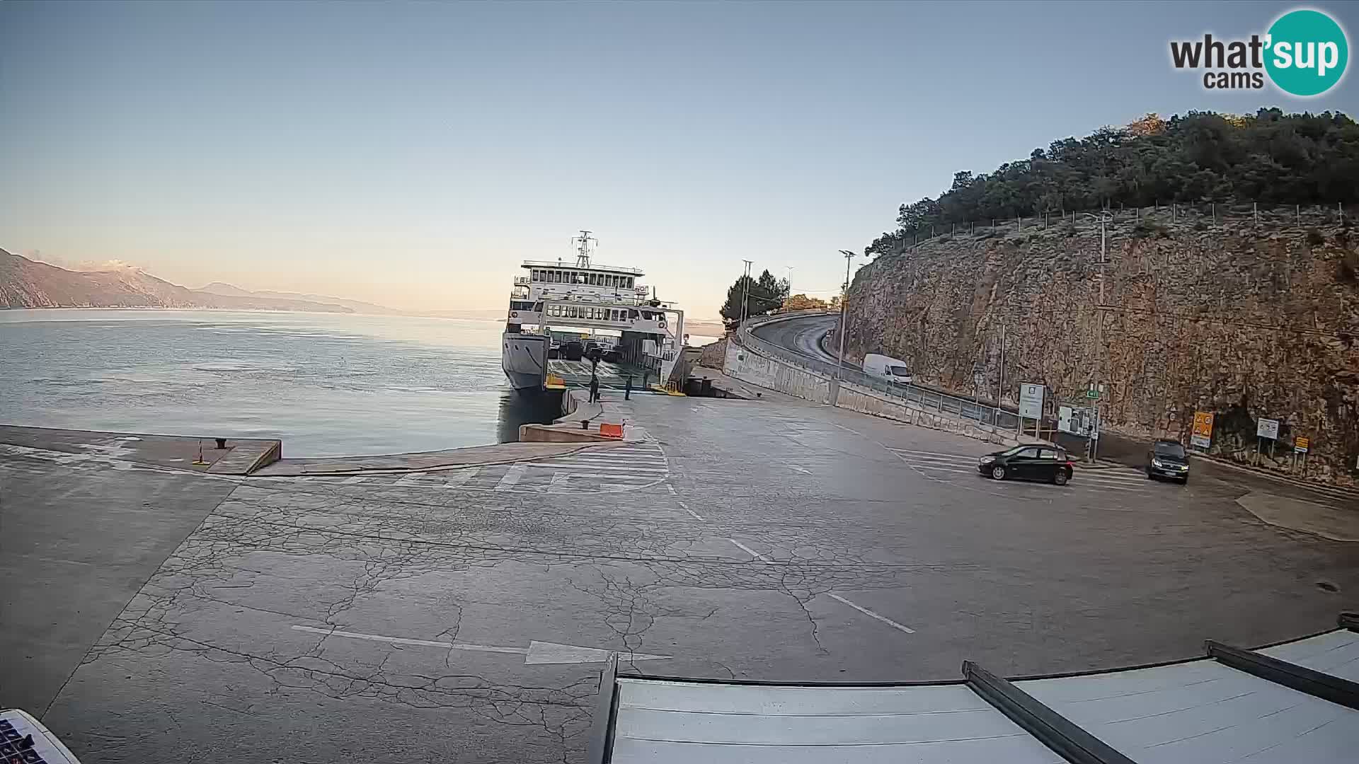 Île de Cres Webcam – port de ferry Merag – Krk