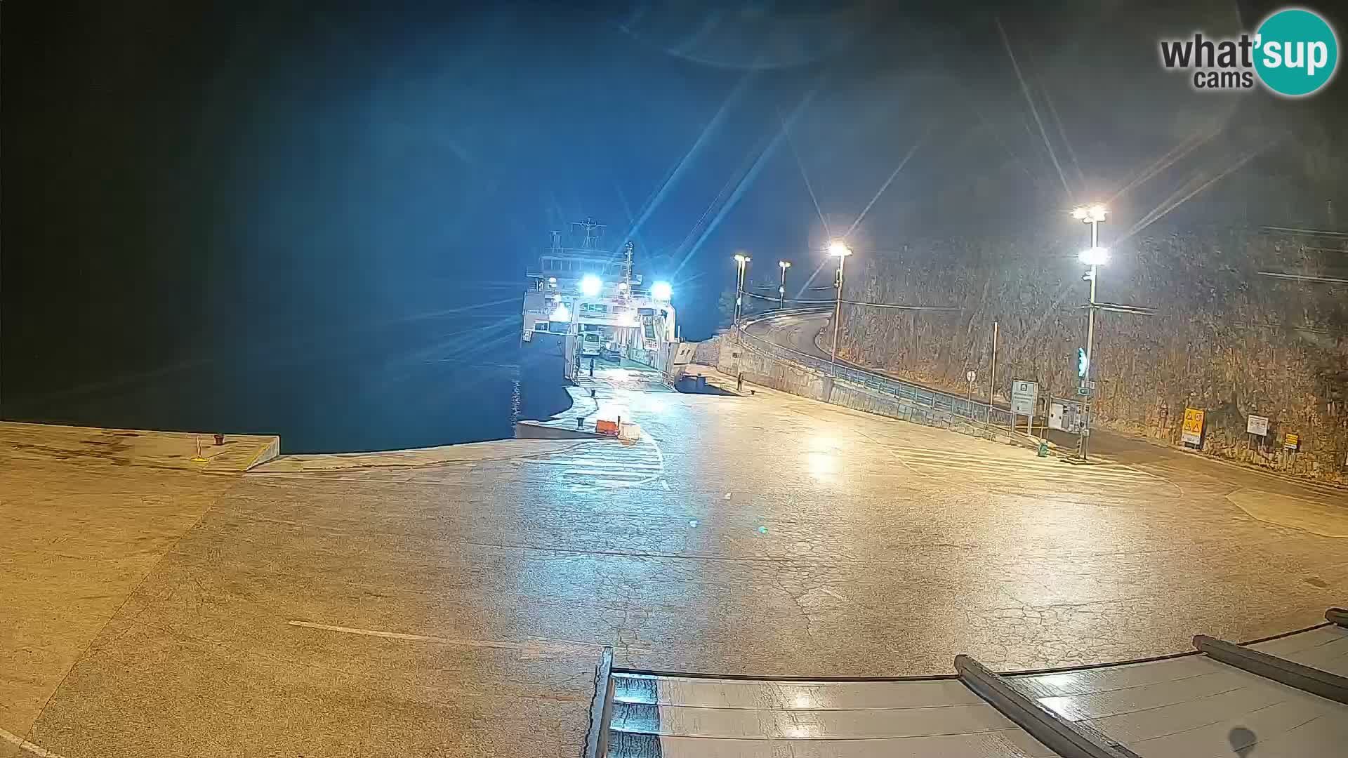 Île de Cres Webcam – port de ferry Merag – Krk