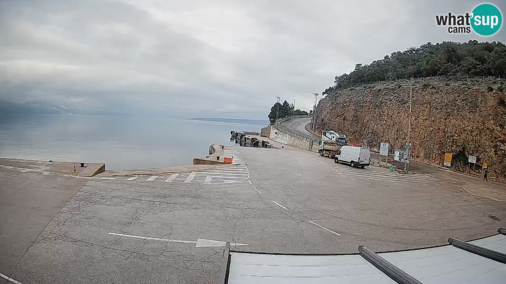Webcam isla de Cres – puerto del transbordador Merag – Krk