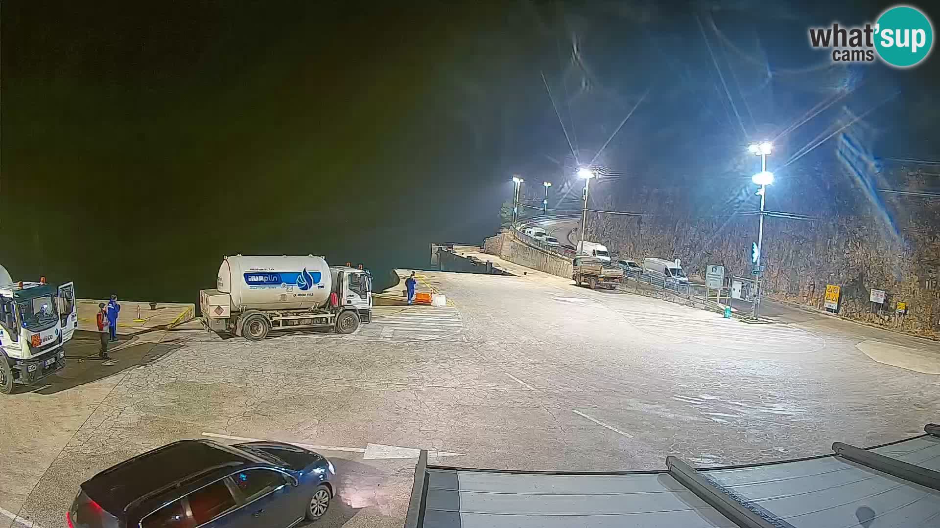 Webcam Cres – Ferry port Merag – Krk on Cres island