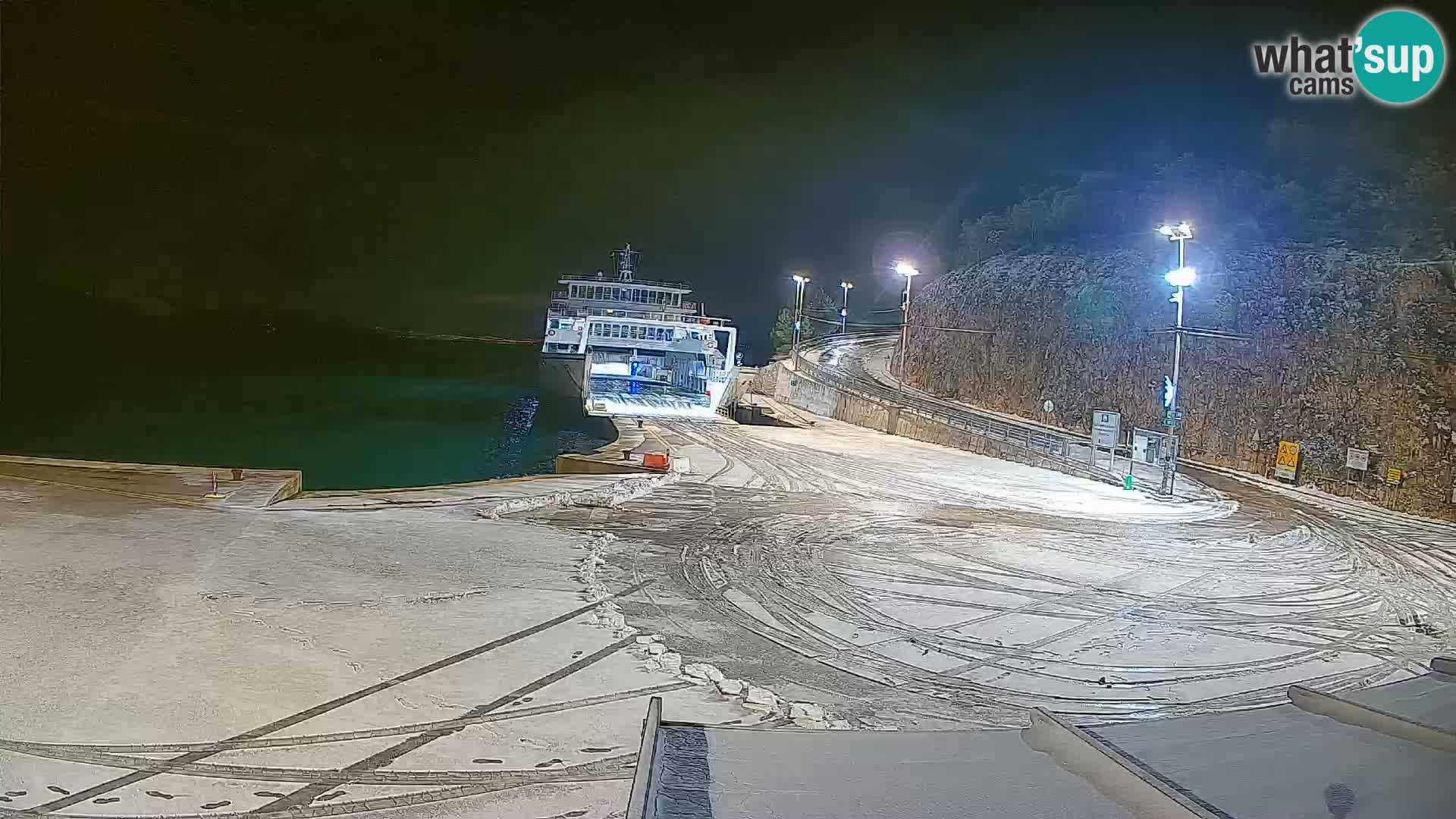 Webcam Cres – Ferry port Merag – Krk on Cres island