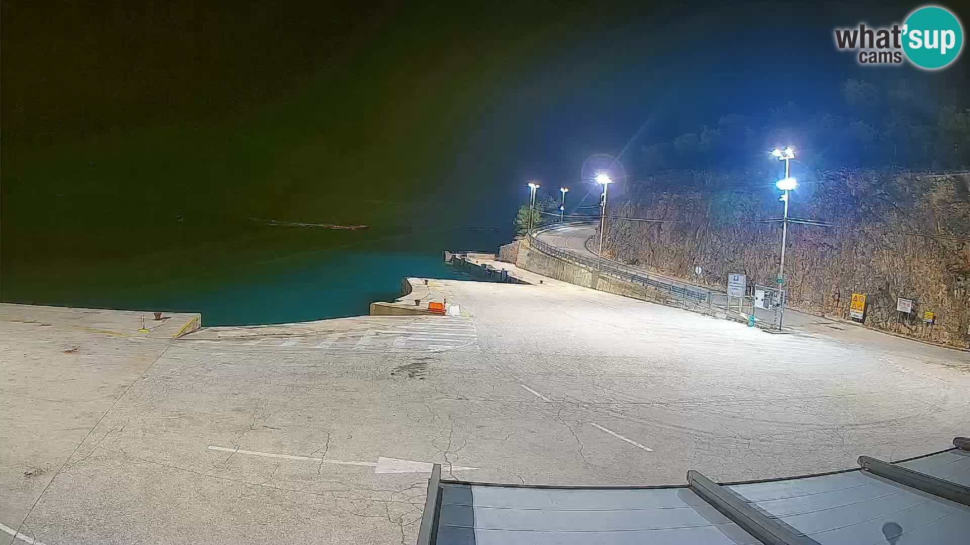 Webcam isla de Cres – puerto del transbordador Merag – Krk